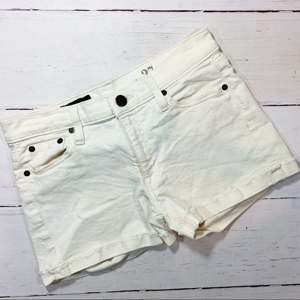J Crew Cream Denim Shorts 27
